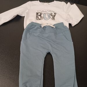 Blue Kids  Mamas Boy Jogger Pants Set
